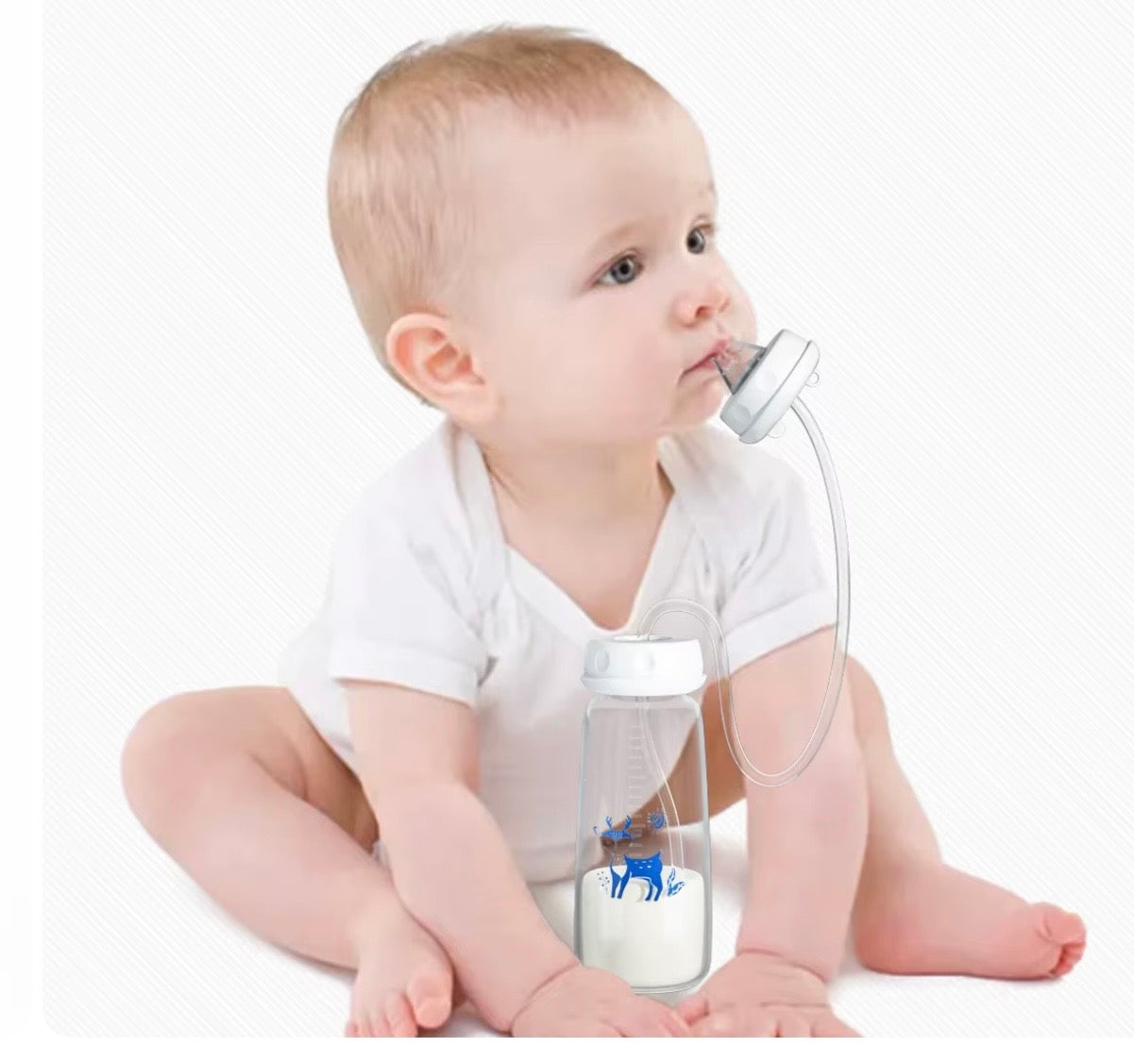 Practico Tetero Manos Libres para Bebes -3 en 1