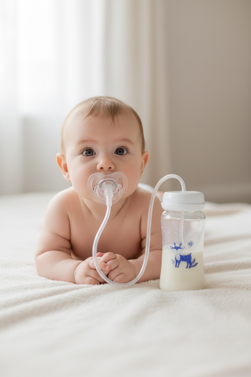 Practico Tetero Manos Libres para Bebes -3 en 1